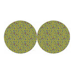 Frog Faces Pattern Print Car Coasters