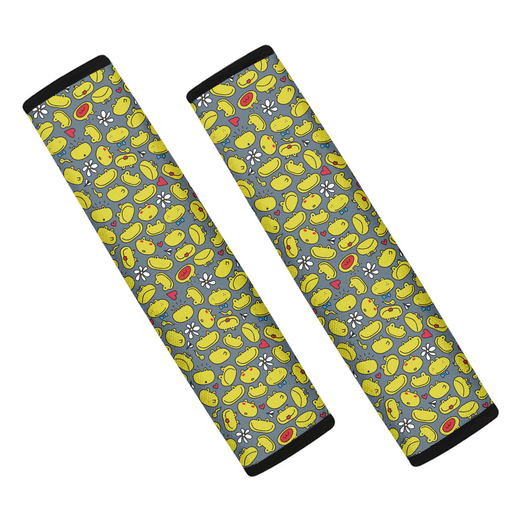 Frog Faces Pattern Print Car Seat Belt Covers