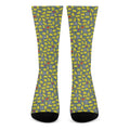 Frog Faces Pattern Print Crew Socks