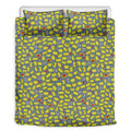 Frog Faces Pattern Print Duvet Cover Bedding Set