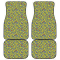 Frog Faces Pattern Print Front and Back Car Floor Mats