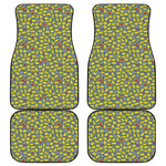 Frog Faces Pattern Print Front and Back Car Floor Mats