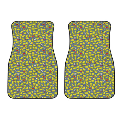 Frog Faces Pattern Print Front Car Floor Mats