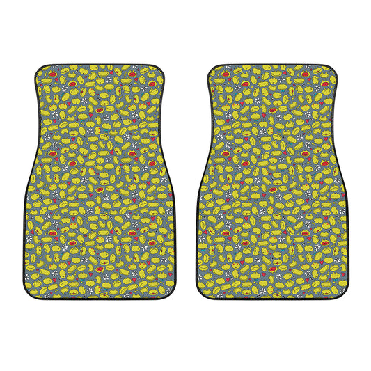 Frog Faces Pattern Print Front Car Floor Mats