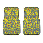 Frog Faces Pattern Print Front Car Floor Mats