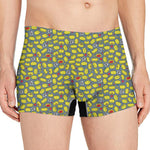 Frog Faces Pattern Print Men's Boxer Briefs