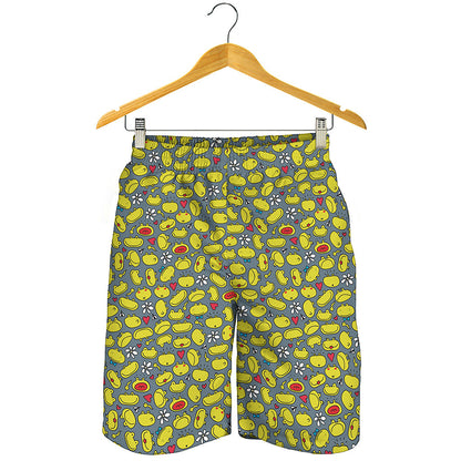 Frog Faces Pattern Print Men's Shorts