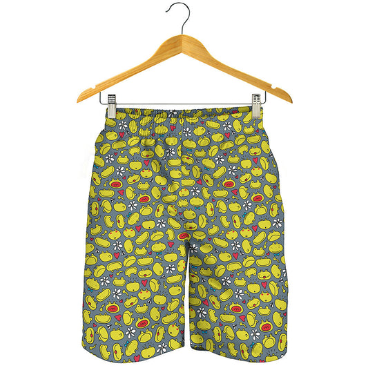 Frog Faces Pattern Print Men's Shorts