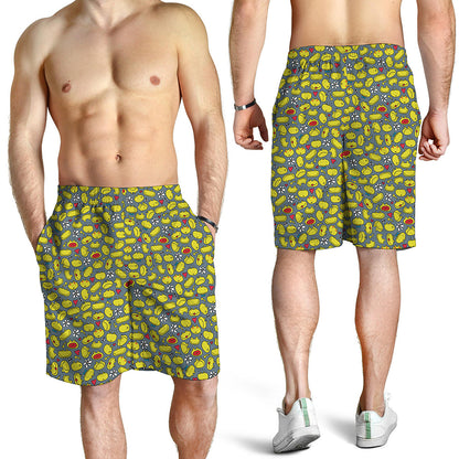 Frog Faces Pattern Print Men's Shorts