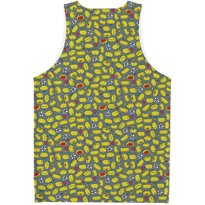 Frog Faces Pattern Print Men's Tank Top