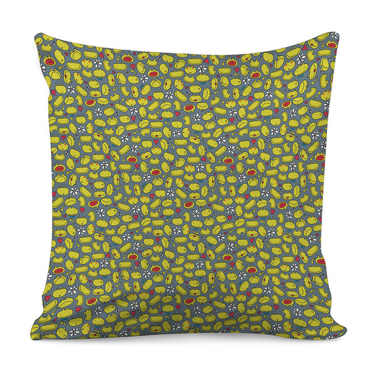 Frog Faces Pattern Print Pillow Cover