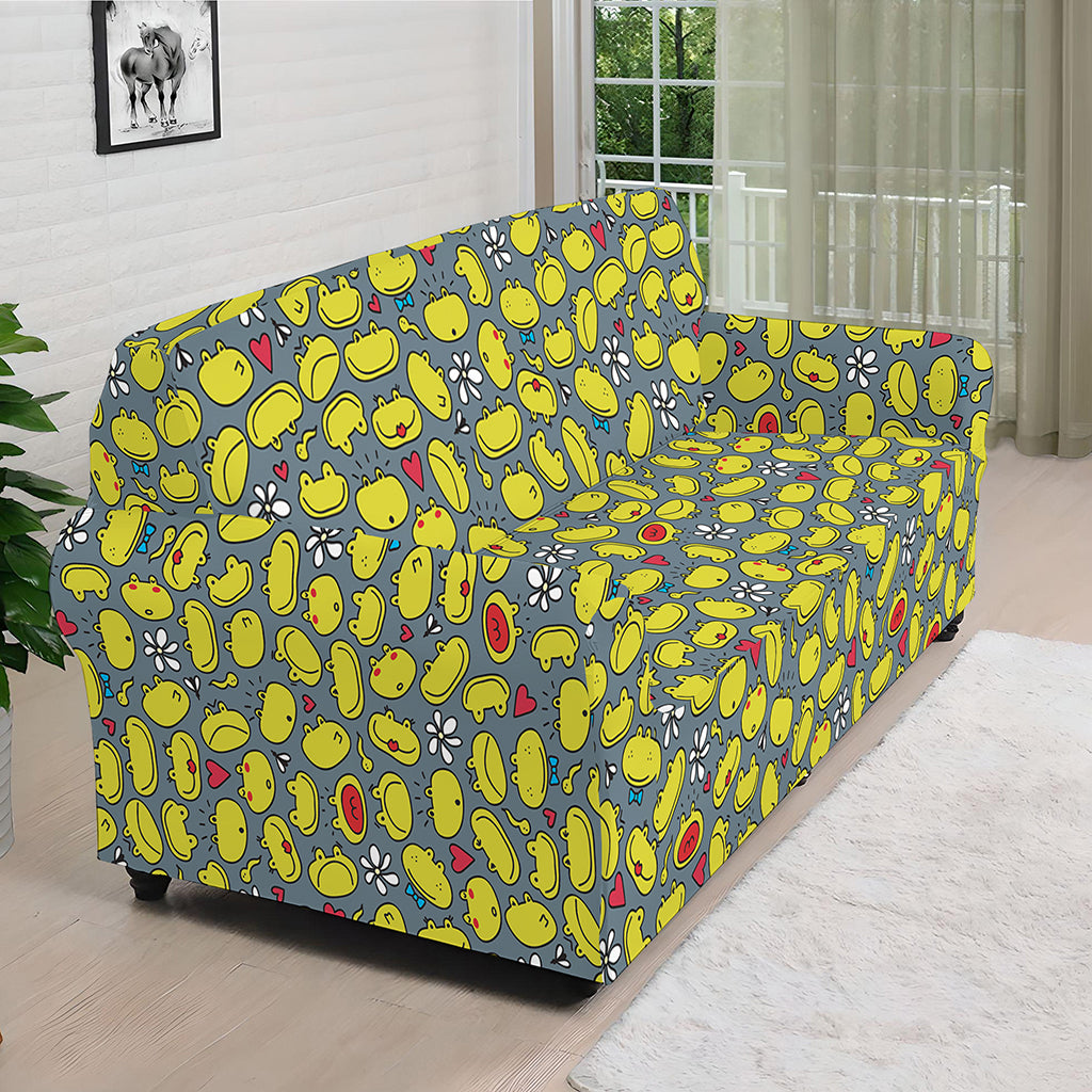 Frog Faces Pattern Print Sofa Cover