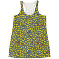 Frog Faces Pattern Print Women's Racerback Tank Top
