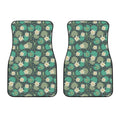 Frogs And Water Lilies Pattern Print Front Car Floor Mats