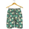 Frogs And Water Lilies Pattern Print Men's Shorts