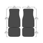 Grey And White Paw Knitted Pattern Print Front and Back Car Floor Mats