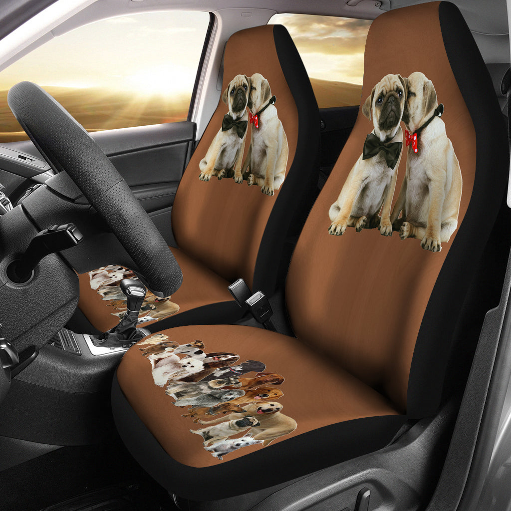 Pugs And Friends Universal Fit Car Seat Covers