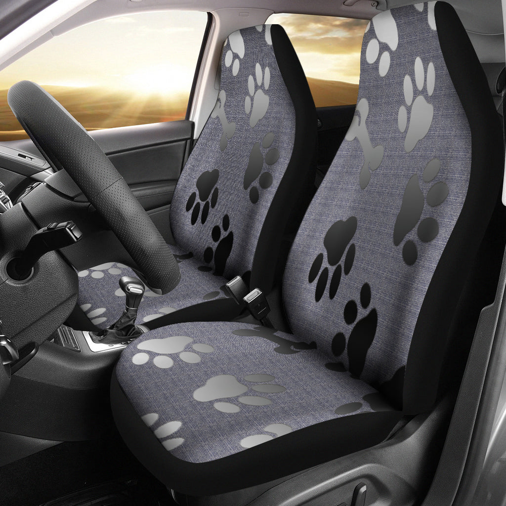 Paw And Bone Pattern Universal Fit Car Seat Covers