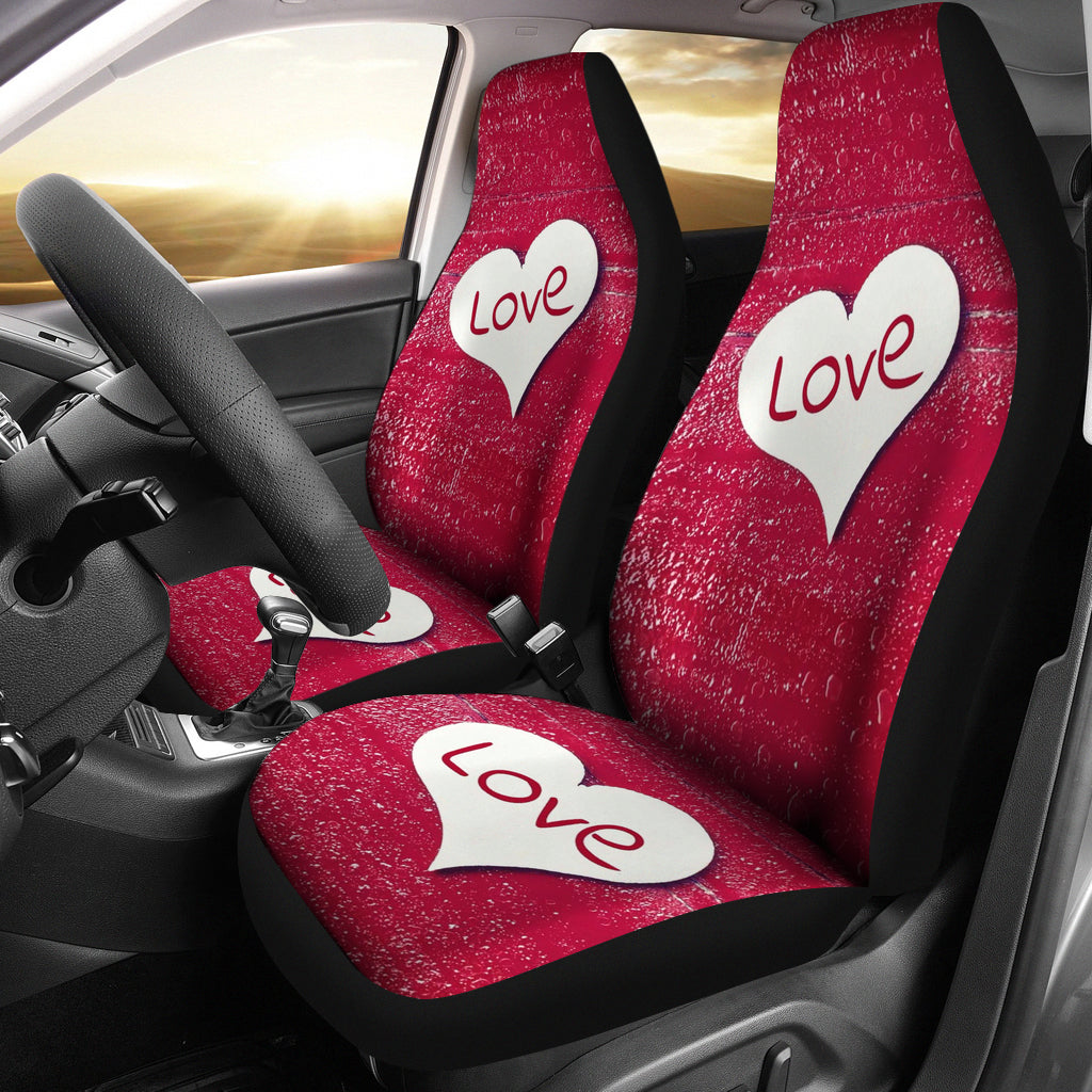 Love Heart Universal Fit Car Seat Covers