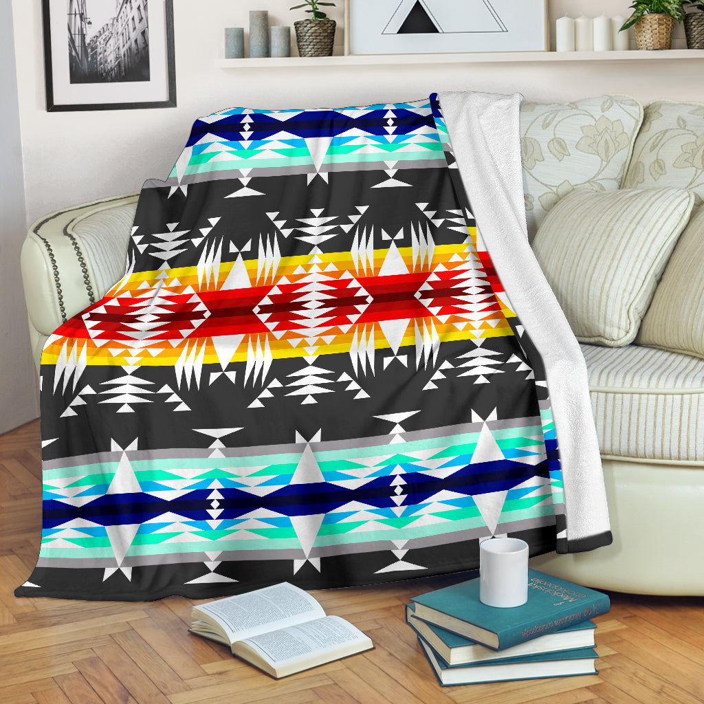 Geometric Native American Pattern Blanket