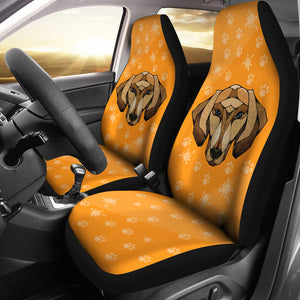 Orange Dachshund Universal Fit Car Seat Covers