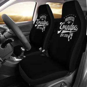 Promoted To Grandpa Est. 2018 Universal Fit Car Seat Covers