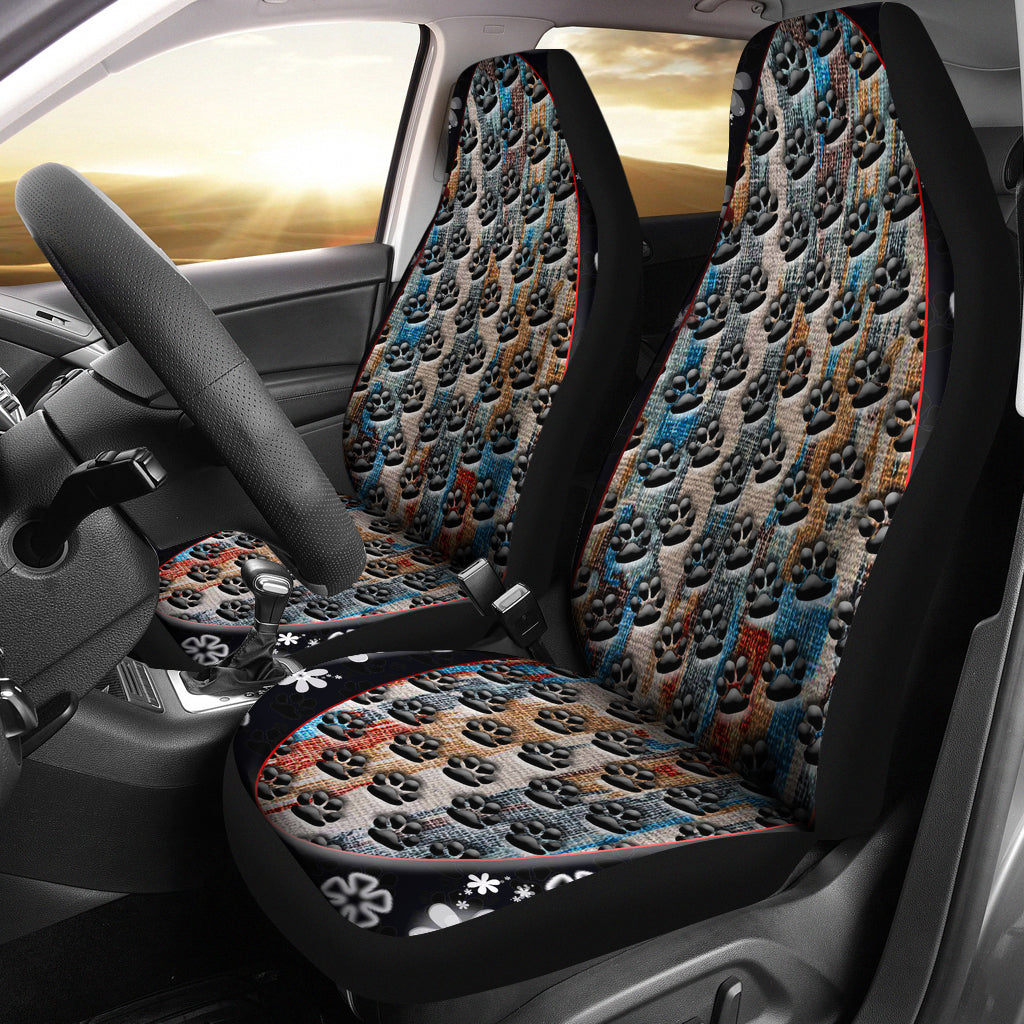 Paws Pattern Universal Fit Car Seat Covers