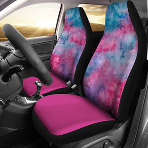 Pink And Blue Watercolor Universal Fit Car Seat Covers