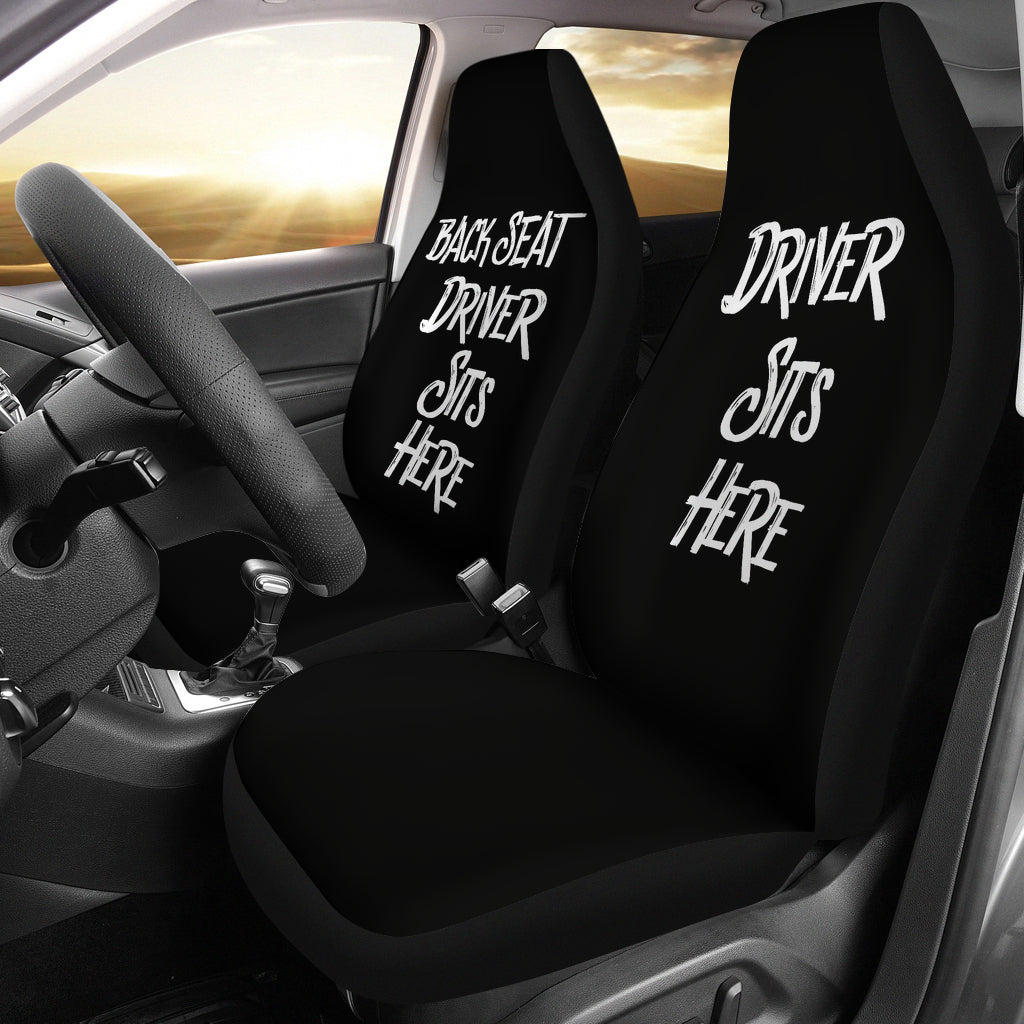 Driver Sits Here (Left) Universal Fit Car Seat Covers