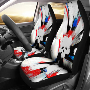 Abstract Skull Universal Fit Car Seat Covers
