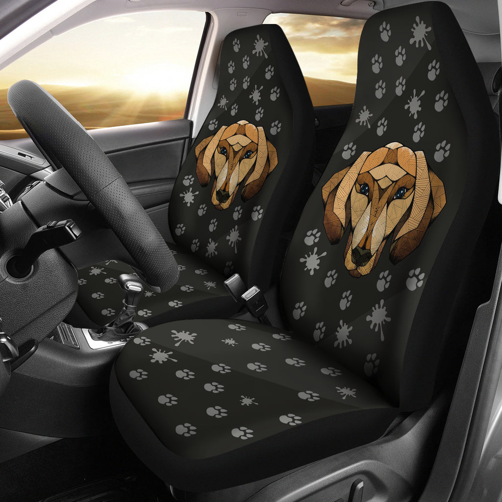 Black Dachshund Universal Fit Car Seat Covers