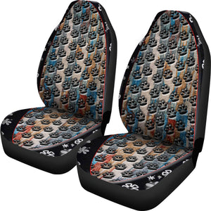 Paws Pattern Universal Fit Car Seat Covers