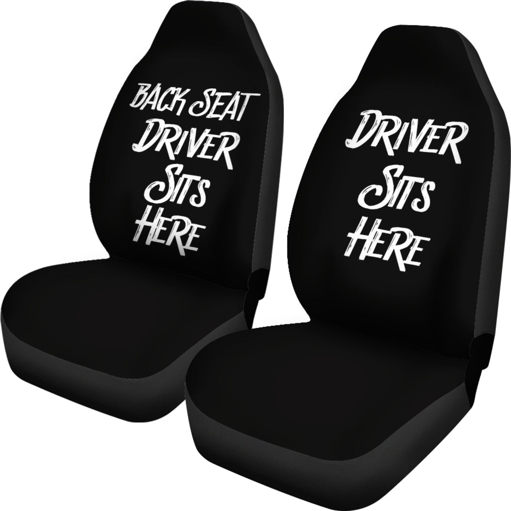 Driver Sits Here (Left) Universal Fit Car Seat Covers