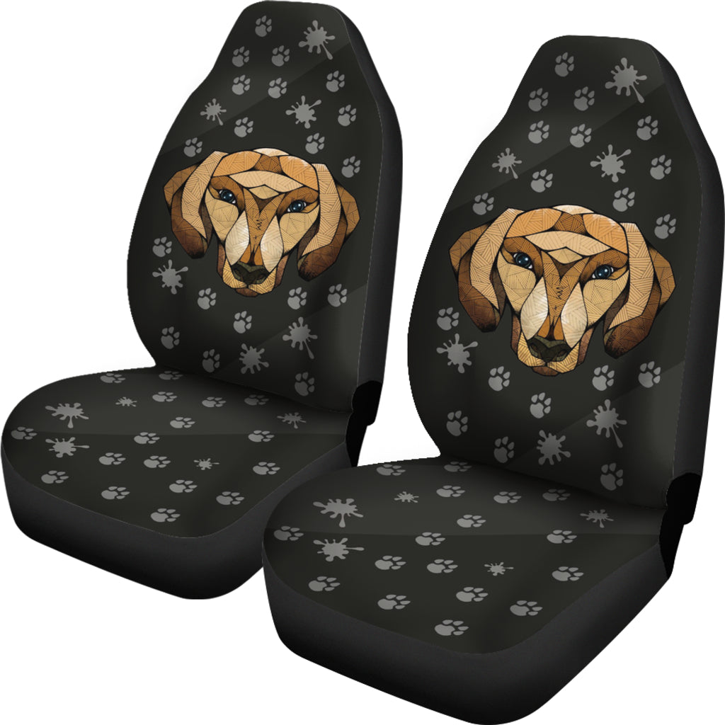 Black Dachshund Universal Fit Car Seat Covers