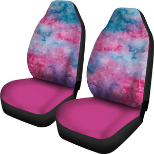 Pink And Blue Watercolor Universal Fit Car Seat Covers