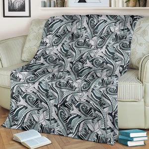 Grey Funky Pattern Blanket