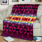 Purple Sunset Geometric Native American Blanket