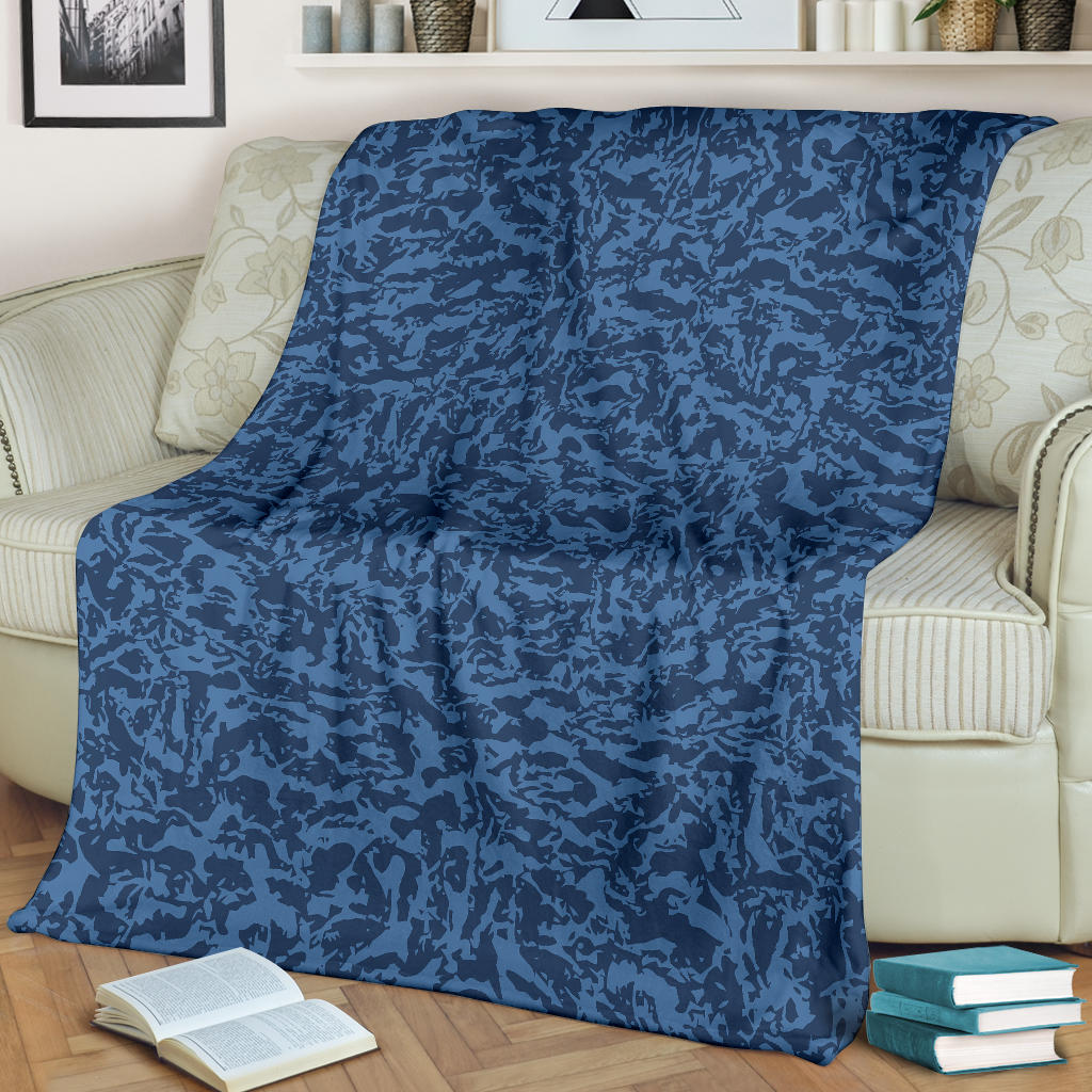 Blue Tiger Camo Blanket