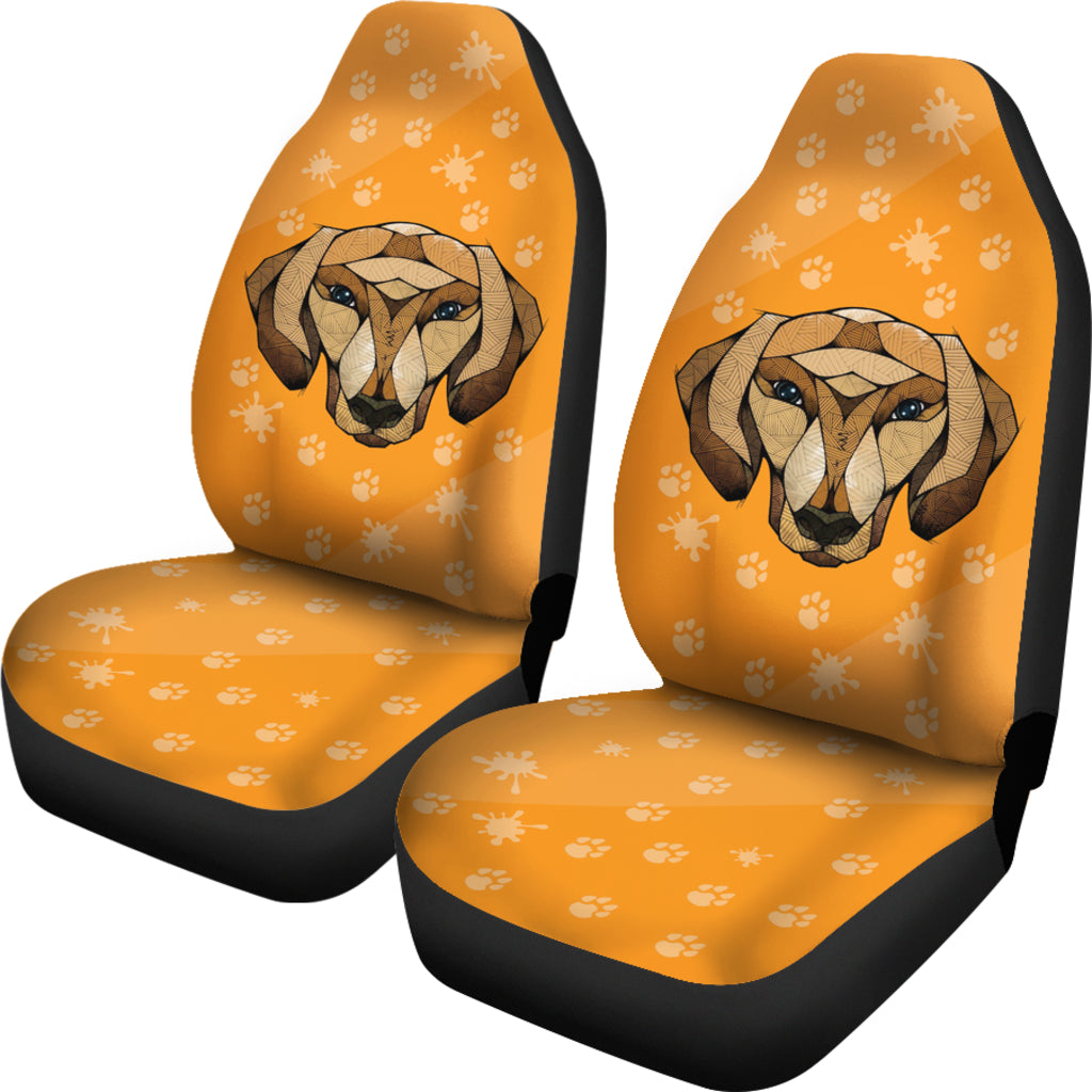 Orange Dachshund Universal Fit Car Seat Covers