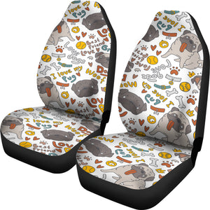 I Love My Pug Universal Fit Car Seat Covers