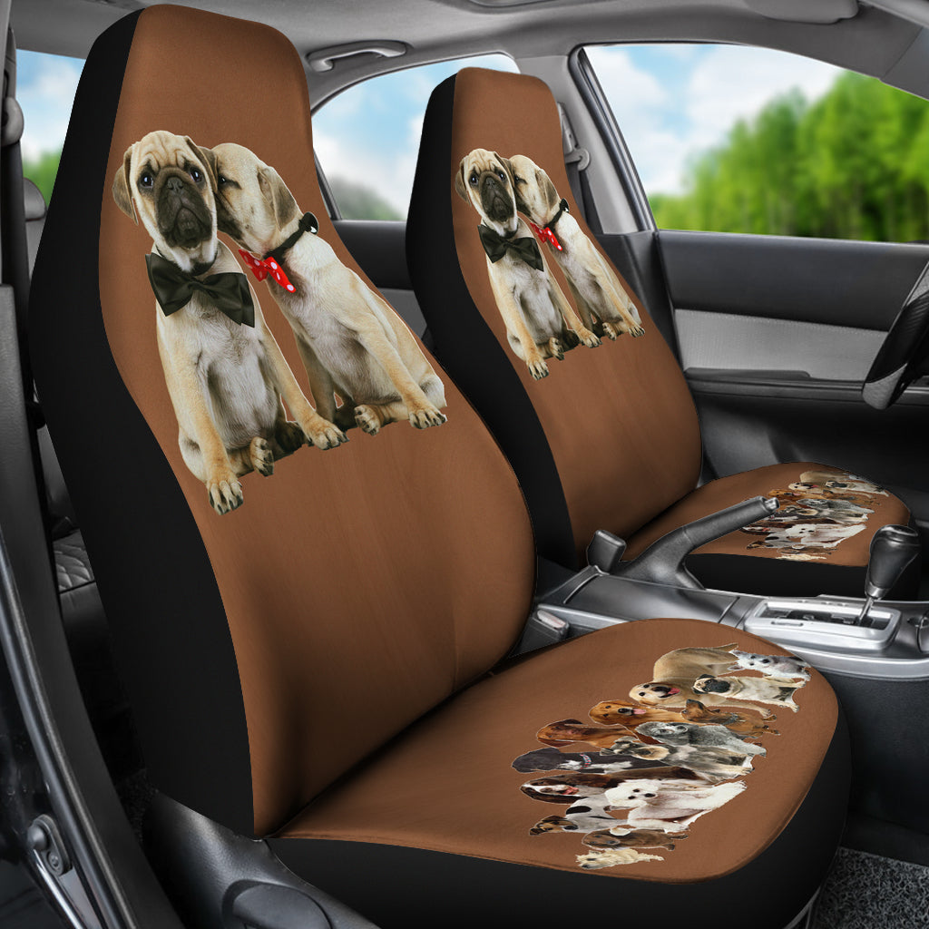 Pugs And Friends Universal Fit Car Seat Covers