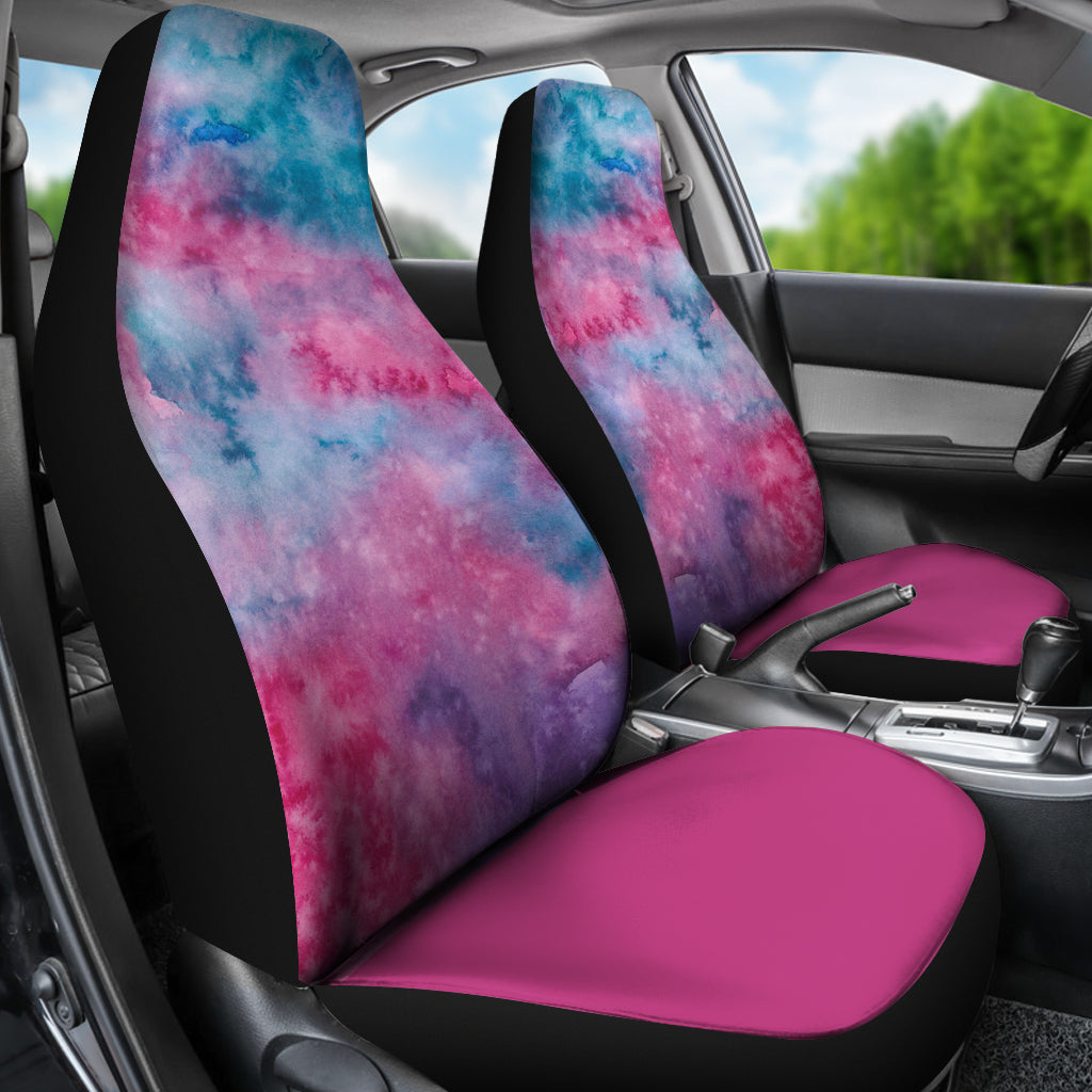 Pink And Blue Watercolor Universal Fit Car Seat Covers