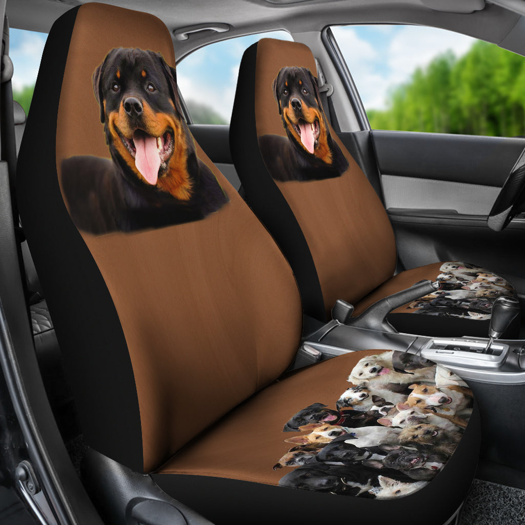 Rottweiler And Friends Universal Fit Car Seat Covers