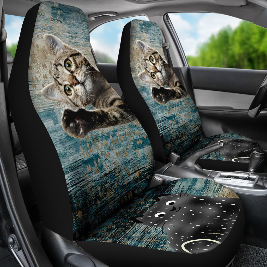 Grey Kitten Universal Fit Car Seat Covers