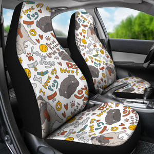 I Love My Pug Universal Fit Car Seat Covers