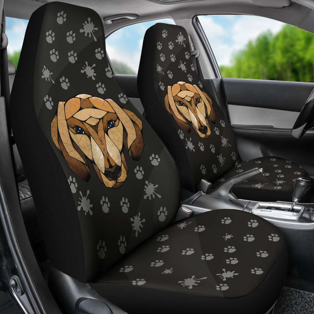 Black Dachshund Universal Fit Car Seat Covers