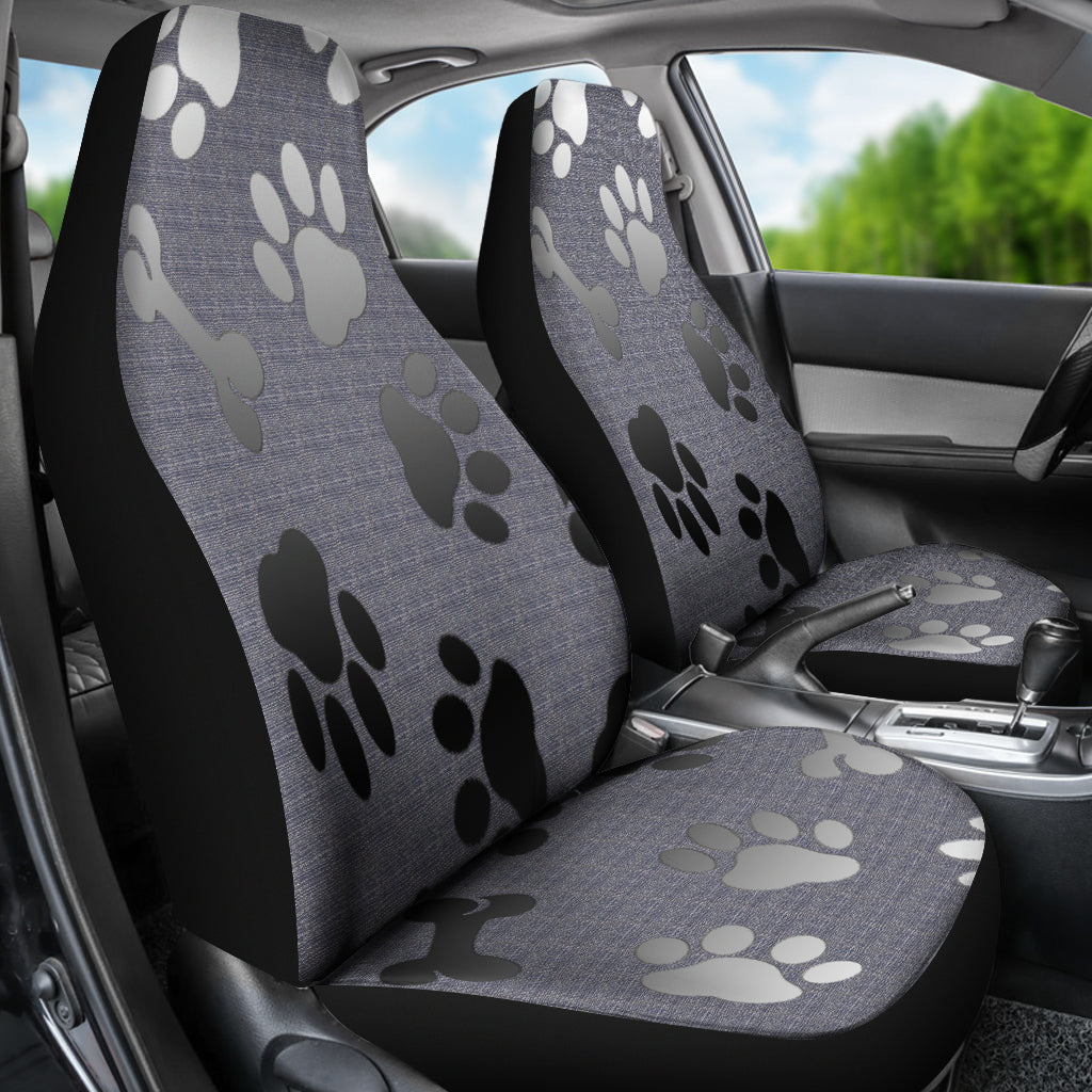 Paw And Bone Pattern Universal Fit Car Seat Covers