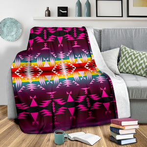 Purple Sunset Geometric Native American Blanket