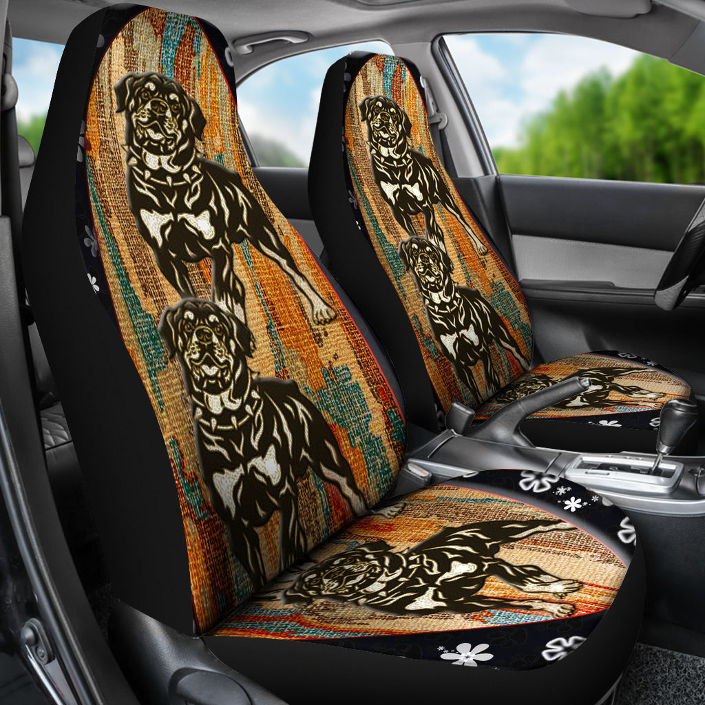 Rottweiler Art Universal Fit Car Seat Covers