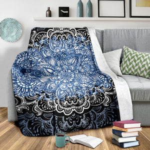 Blue Lotus Mandala Blanket